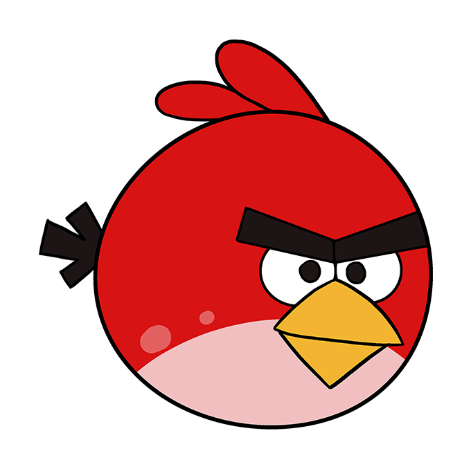 Cách vẽ Angry Birds: Bước 10