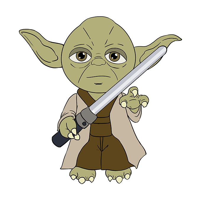 Cách vẽ Yoda: Bước 10