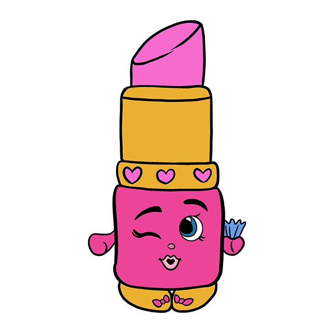 Cách vẽ môi Lippy từ Shopkins: Bước 10