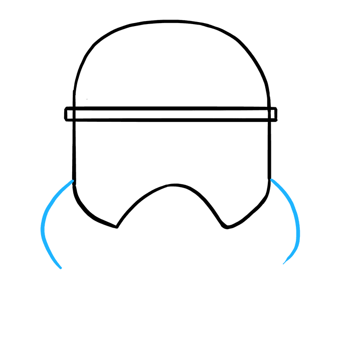 Cách vẽ mũ bảo hiểm Stormtrooper: Bước 4