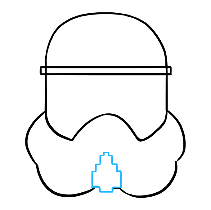 Cách vẽ mũ bảo hiểm Stormtrooper: Bước 6