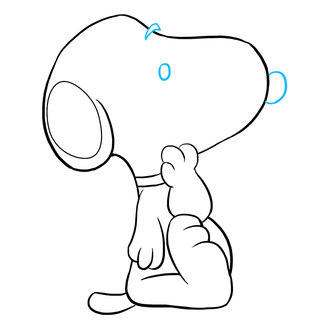 Cách vẽ Snoopy: Bước 9