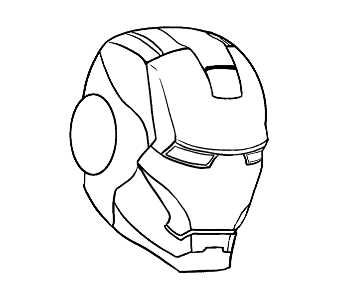 Cách vẽ mặt nạ của Iron Man: Bước 14