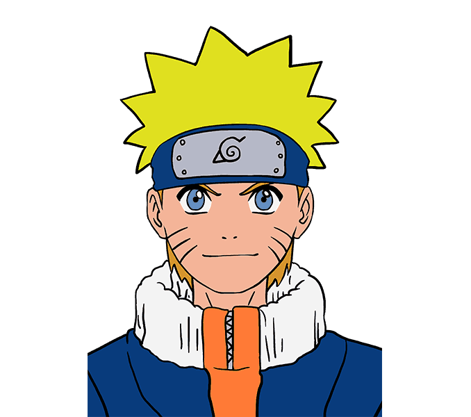 Cách vẽ Naruto: Bước 20