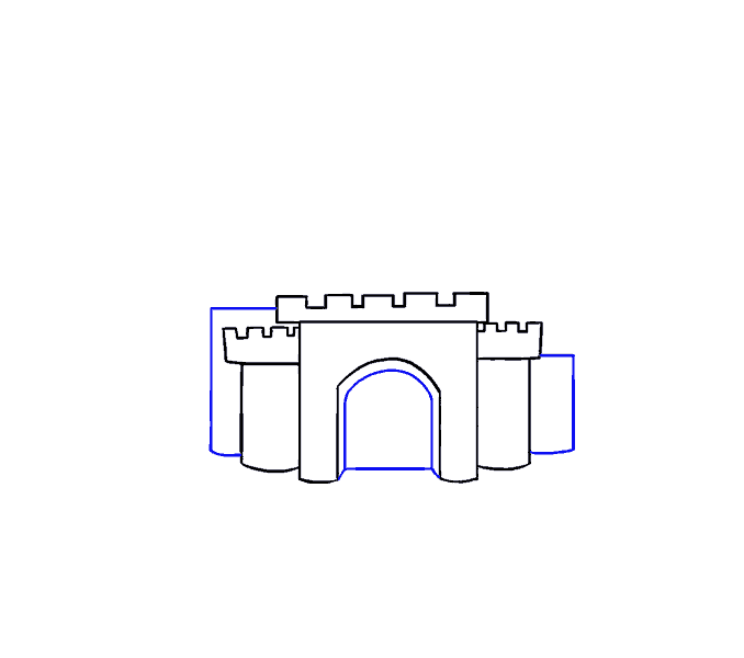 Cách vẽ lâu đài phim hoạt hình: Bước 6