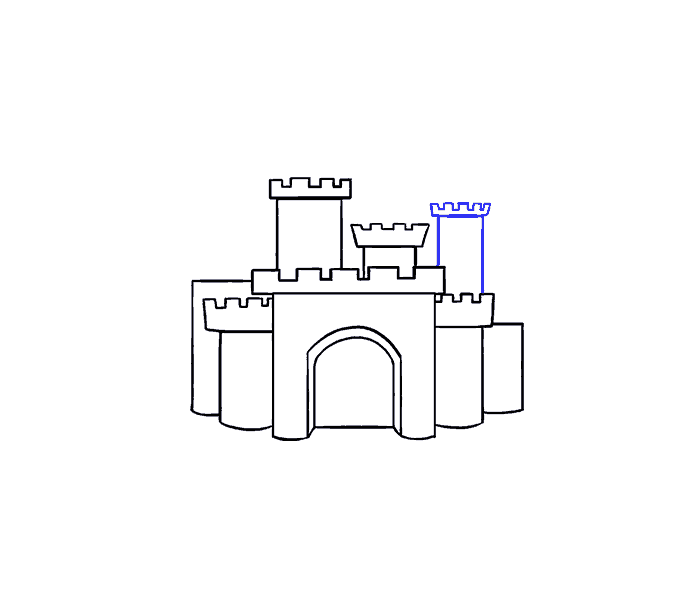 Cách vẽ lâu đài phim hoạt hình: Bước 8