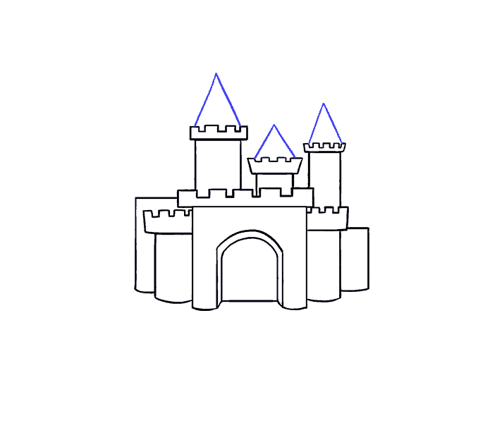 Cách vẽ lâu đài phim hoạt hình: Bước 10