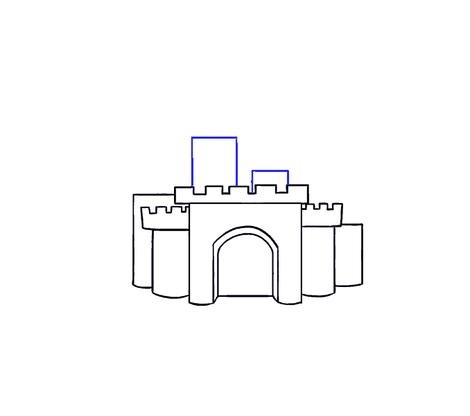 Cách vẽ lâu đài phim hoạt hình: Bước 7
