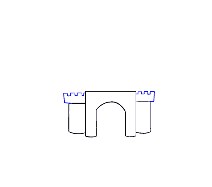 Cách vẽ lâu đài phim hoạt hình: Bước 4