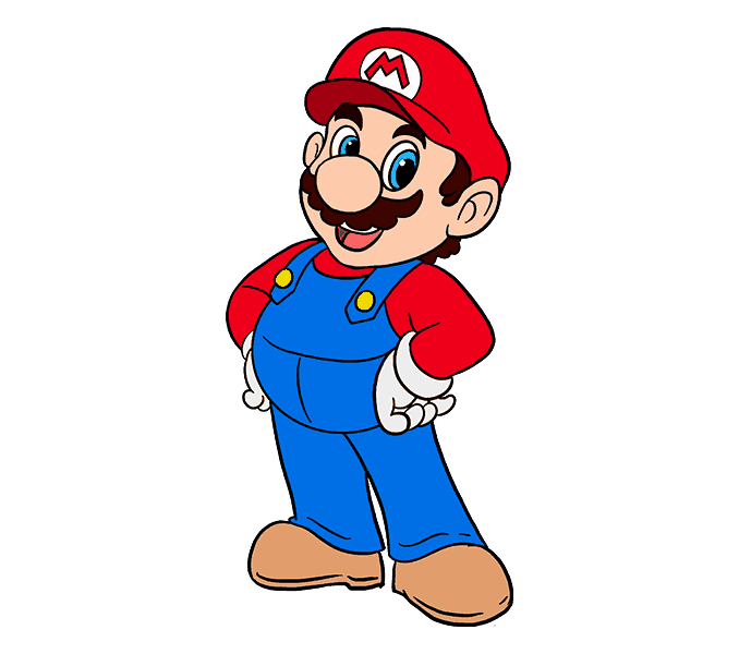 Cách vẽ Super Mario: Bước 20