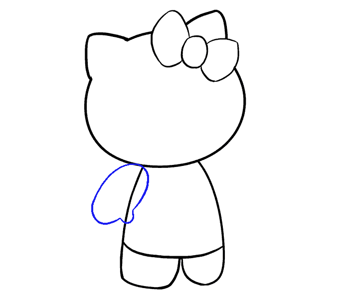 Cách vẽ Hello Kitty: Bước 9