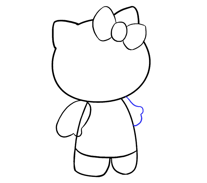 Cách vẽ Hello Kitty: Bước 10