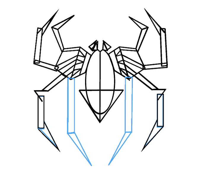 Cách vẽ Logo Người nhện: Bước 14