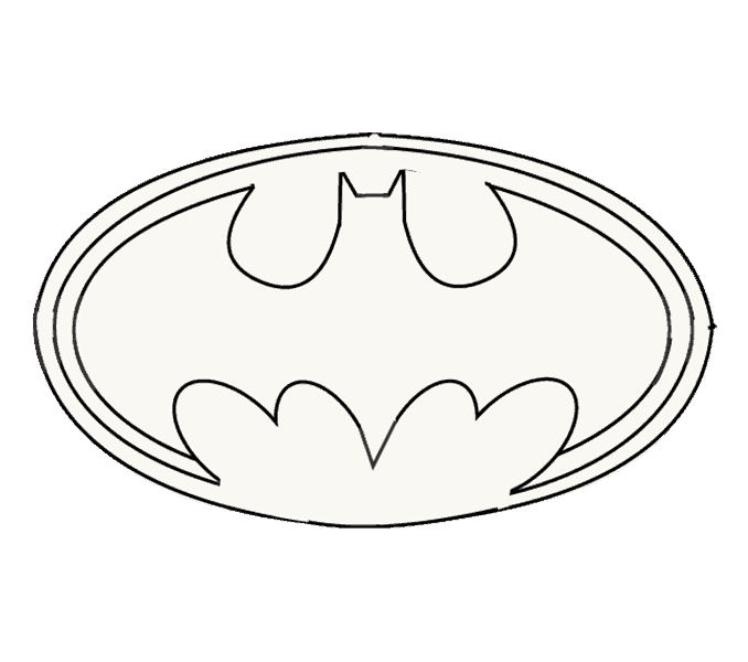 Cách vẽ Logo Batman: Bước 12