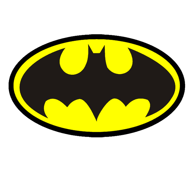 Cách vẽ Logo Batman: Bước 13