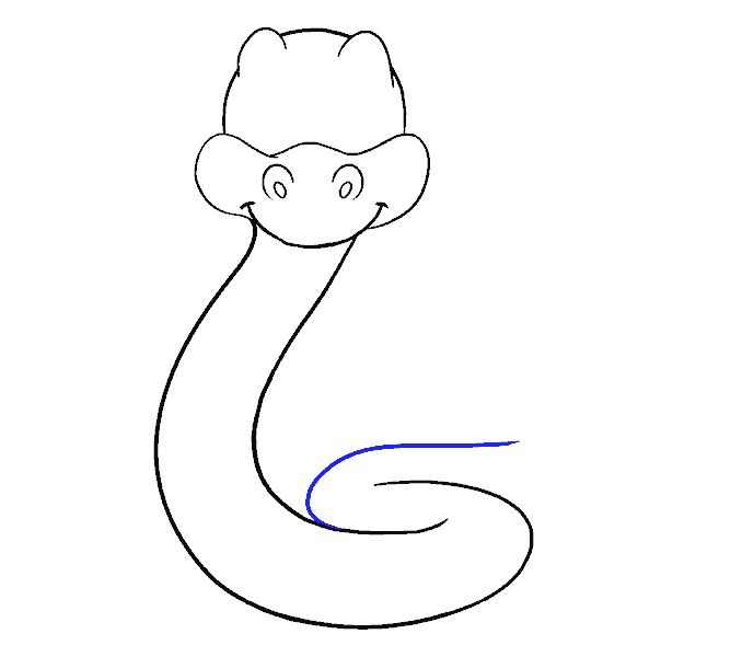 Cách vẽ phim hoạt hình con rắn: Bước 11