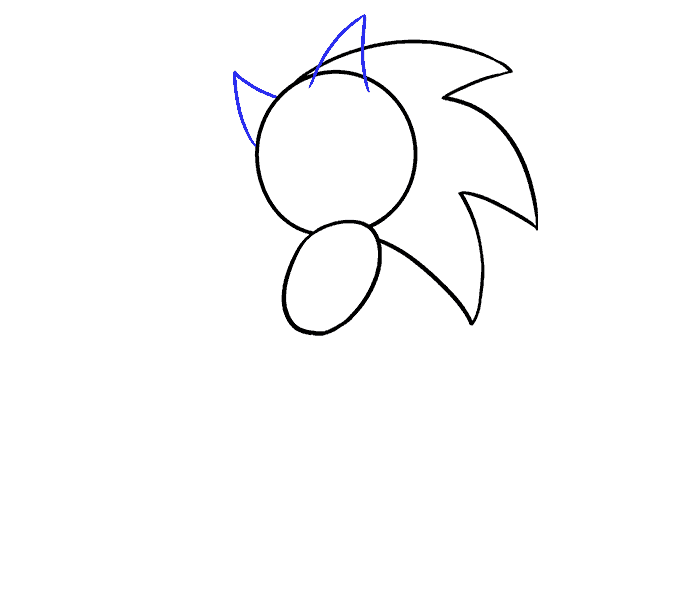 Cách vẽ Sonic the Hedgekey: Bước 5