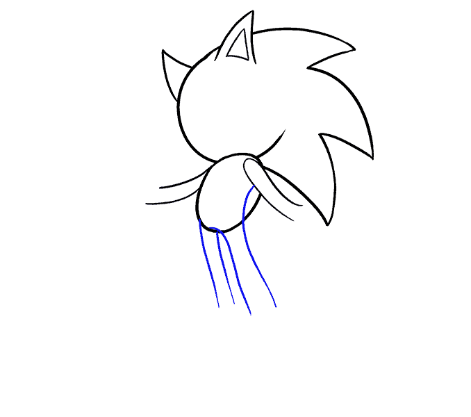 Cách vẽ Sonic the Hedgekey: Bước 8