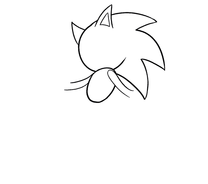 Cách vẽ Sonic the Hedgekey: Bước 7