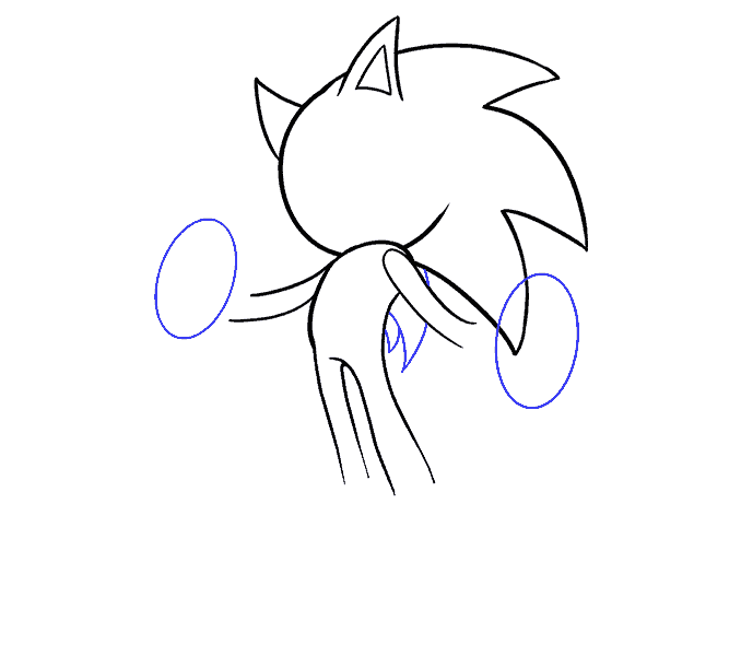 Cách vẽ Sonic the Hedgekey: Bước 10