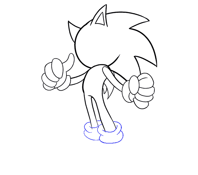 Cách vẽ Sonic the Hedgekey: Bước 15