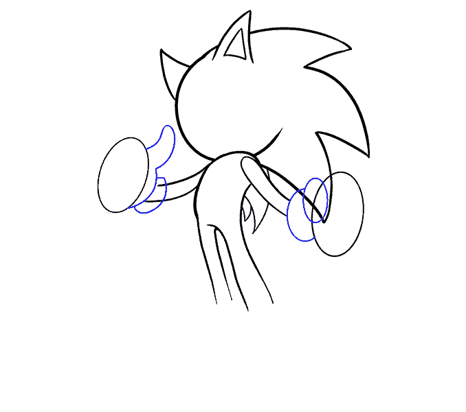 Cách vẽ Sonic the Hedgekey: Bước 11