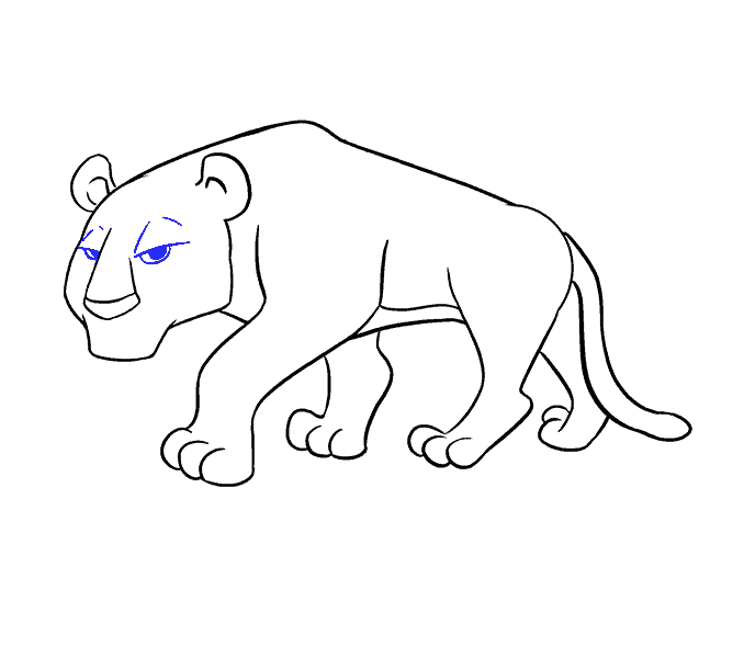 Cách vẽ phim hoạt hình Tiger: Bước 16