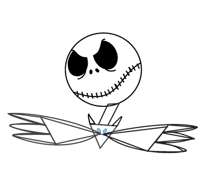 Cách vẽ Jack Skellington: Bước 12