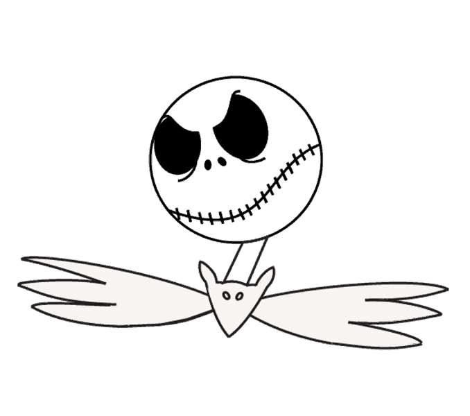 Cách vẽ Jack Skellington: Bước 14