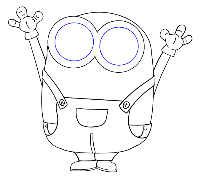 Cách vẽ Bob the Minion: Bước 16