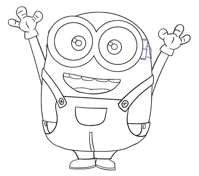 Cách vẽ Bob Minion: Bước 19