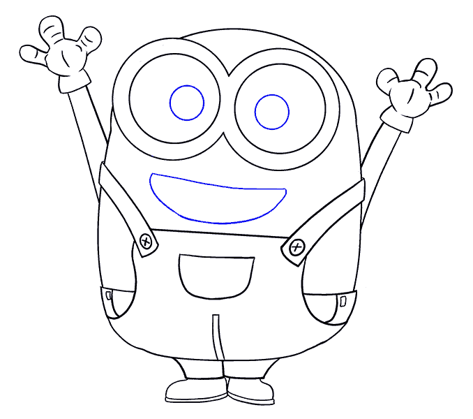 Cách vẽ Bob the Minion: Bước 17