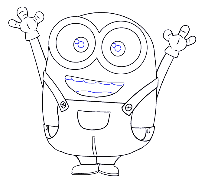 Cách vẽ Bob Minion: Bước 18