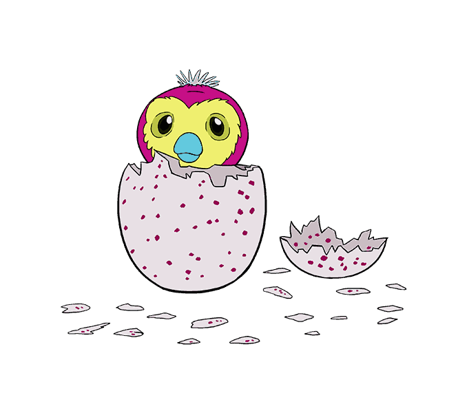 Cách vẽ hatchimal: Bước 20