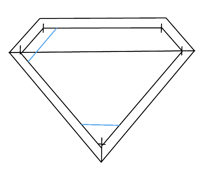 Cách vẽ Logo Superman: Bước 5