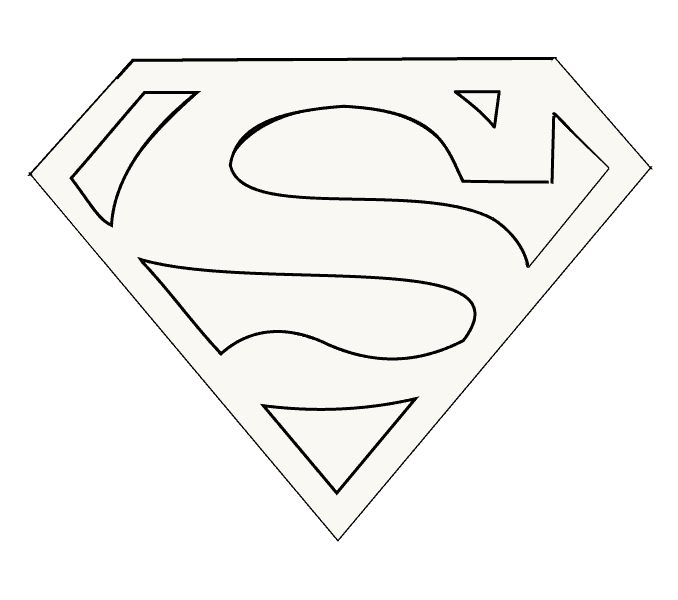 Cách vẽ Logo Superman: Bước 15