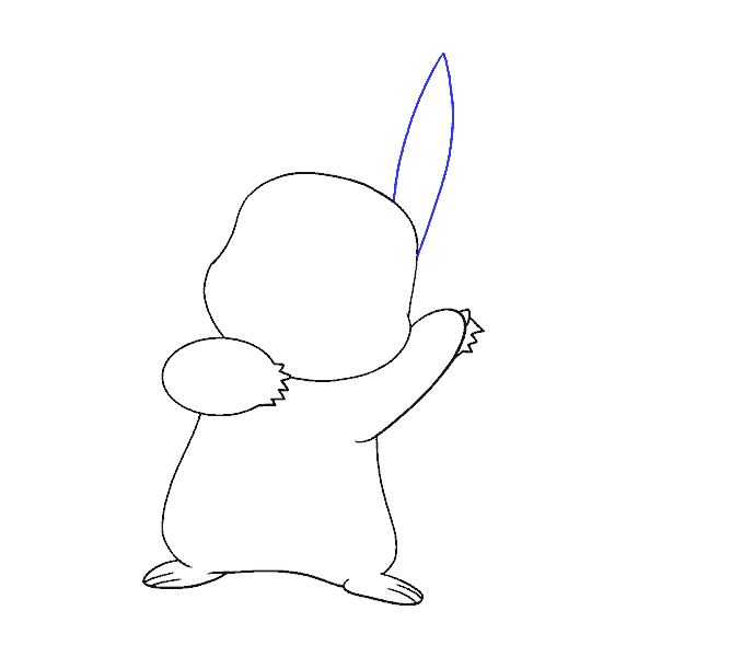 Cách vẽ Pikachu: Bước 12