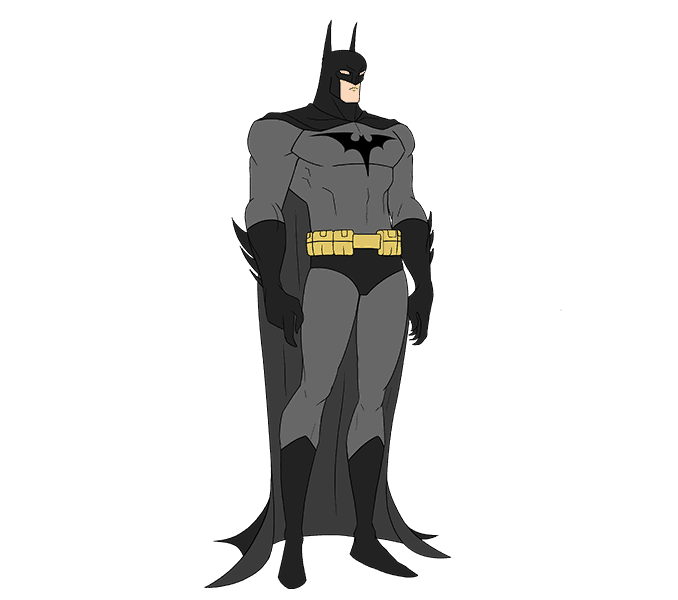 Cách vẽ Batman: Bước 20