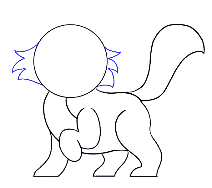 Cách vẽ mèo hoạt hình: Bước 9