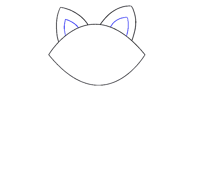Cách vẽ con mèo đơn giản: Bước 5