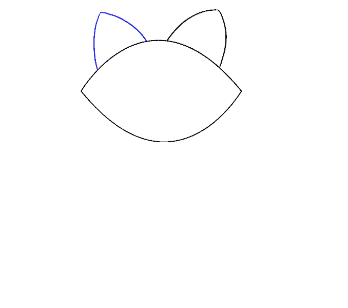 Cách vẽ con mèo đơn giản: Bước 4