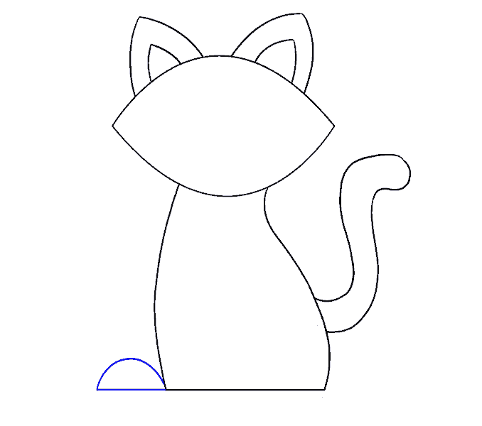 Cách vẽ con mèo đơn giản: Bước 10