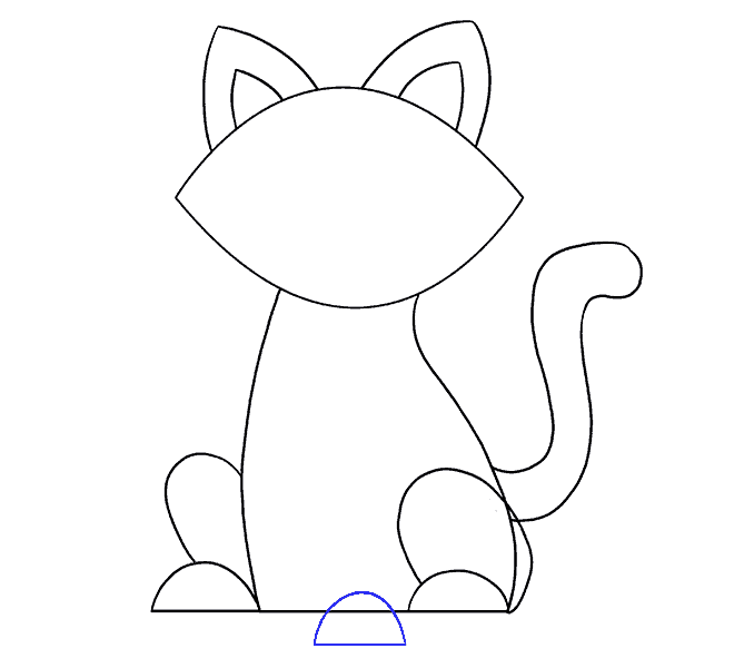 Cách vẽ con mèo đơn giản: Bước 13