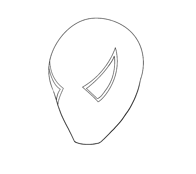 Cách vẽ khuôn mặt người nhện: Bước 4