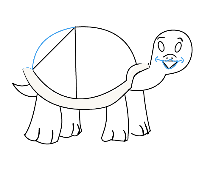 Cách vẽ Rùa: Bước 14