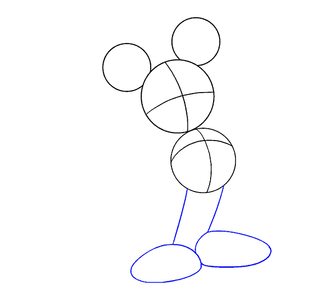 Cách vẽ chuột Mickey: Bước 5
