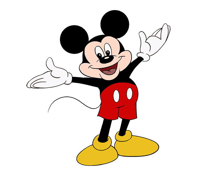 Cách vẽ chuột Mickey: Bước 20