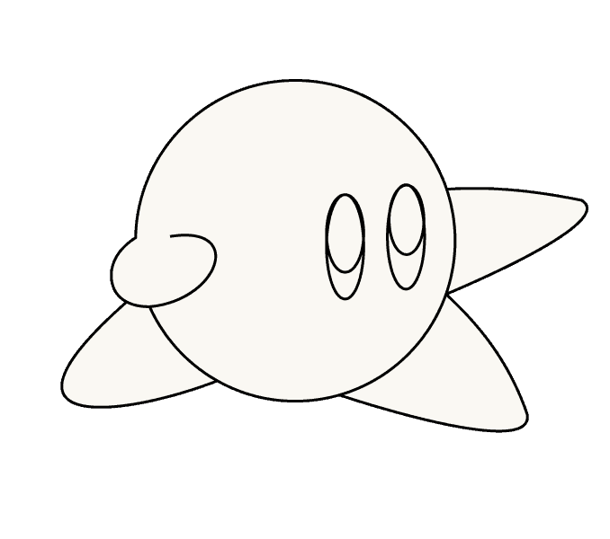 Cách vẽ Kirby: Bước 7