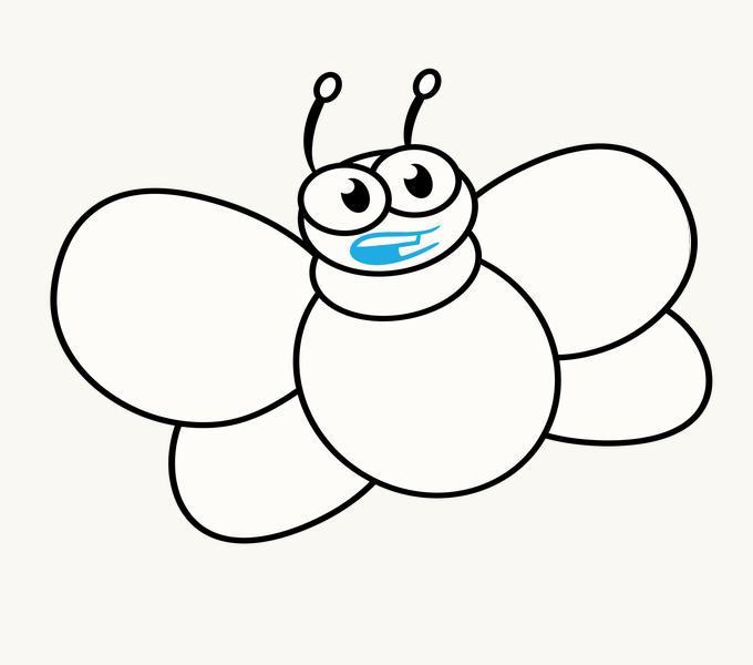 Cách vẽ Cartoon Bee: Bước 10