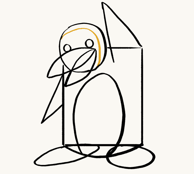 Cách vẽ Chim cánh cụt: Bước 10